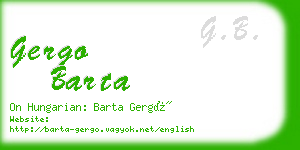 gergo barta business card